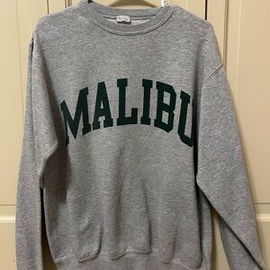 gray malibu brandy melville crewneck